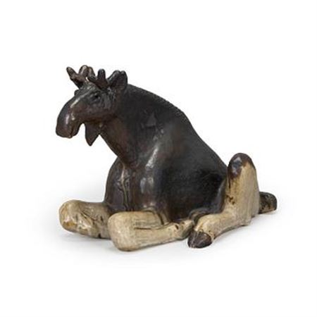 Reclining moose