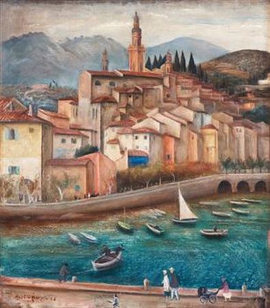 "Den gamla staden, Mentone" (The old city Mentone)
