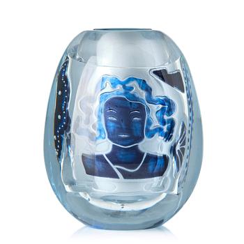 An ariel glass vase, Orrefors, Sweden, 1939, no. 188.