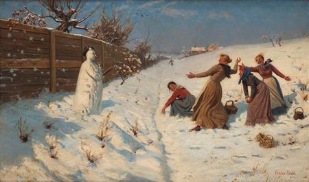 Snowball throwing