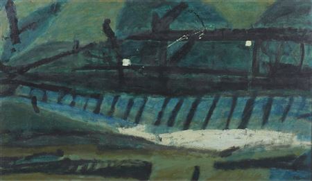 PONT by Peter Potworowski - Auction record, sale price, and art valuation. Compare with similar artists and explore comparable artworks.