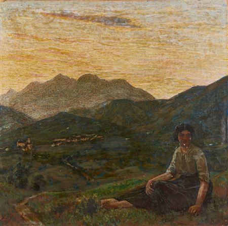 Sample artwork by Edoardo Togni (1884 - 1962), known for figure artist, mountain valley images - View similar artists and auction records
