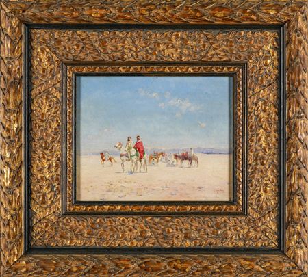 Horsemen in the desert by Georges Mouton - Auction record, sale price, and art valuation. Compare with similar artists and explore comparable artworks.