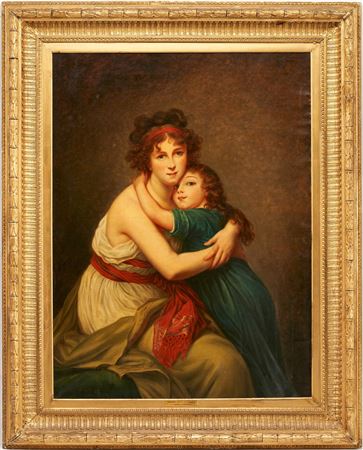 Portrait after the original "Self-Portrait with her Daughter"
