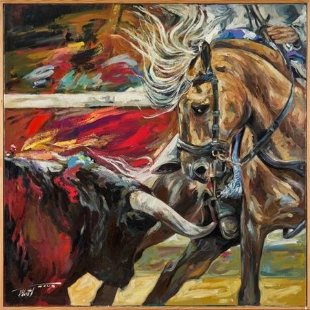 Bull and picador