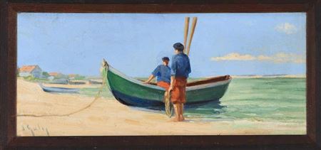 The fishermen by Hyppolite Marius Galy - Auction record, sale price, and art valuation. Compare with similar artists and explore comparable artworks.