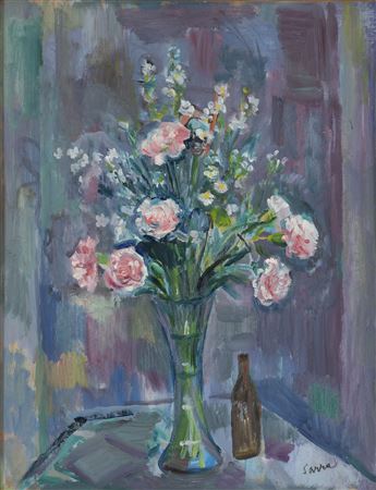 Flower vase on coffee table
