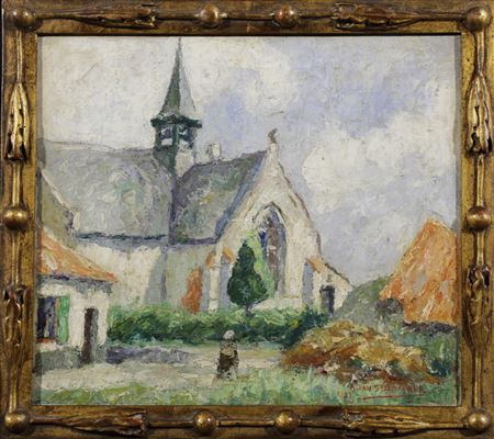 The church of Vlassenbroek by Auguste Van Steenacker - Auction record, sale price, and art valuation. Compare with similar artists and explore comparable artworks.