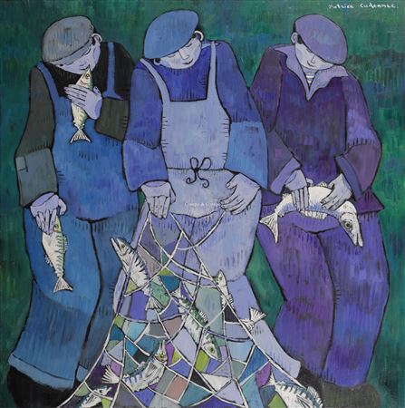 'Trois pêcheurs au filet' by Patrice Cudennec - Auction record, sale price, and art valuation. Compare with similar artists and explore comparable artworks.