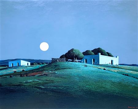 "Room and Moon" by Jorge Damiani - Auction record, sale price, and art valuation. Compare with similar artists and explore comparable artworks.