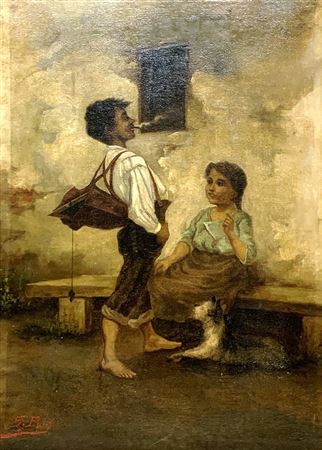 Young people talking by Salvador Pirretas Puig - Auction record, sale price, and art valuation. Compare with similar artists and explore comparable artworks.