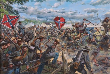 CIVIL WAR BATTLE SCENE