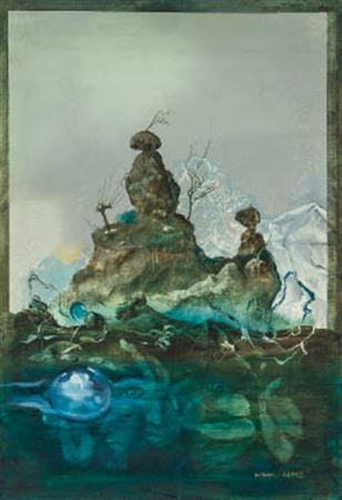 Water, rock, sky
