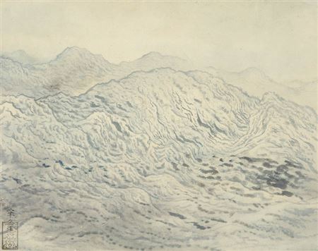 Mountain range in springtime