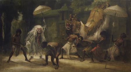 Tari Keris (Kris Dance) by Ngarai Sianok Dullah - Auction record, sale price, and art valuation. Compare with similar artists and explore comparable artworks.