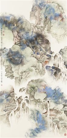 Watefall in Cloudy Mountain