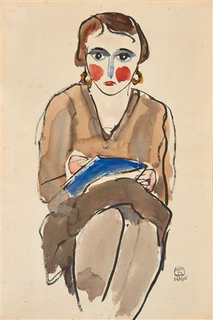 Woman with Hoop Earrings