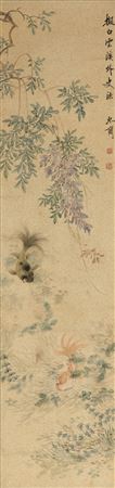 Wisteria and Fish