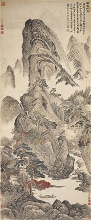 Landscape with Pines and Chrysanthemums for Taopu
