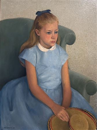 Young girl visiting, 1963