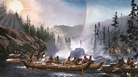 Lewis and Clark on the Clearwater to the Columbia