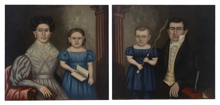 POSSIBLY THE HOLMES FAMILY OF BOSTON (2) by Erastus Salisbury Field - Auction record, sale price, and art valuation. Compare with similar artists and explore comparable artworks.