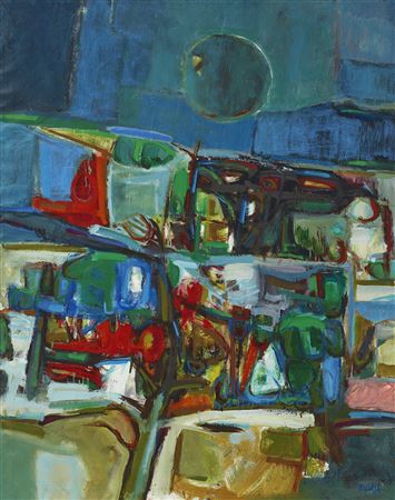 Sample artwork by David Clyde Driskell (1931 - 2020), known for abstract painting-african american themes, collage, non objective, graphics - View similar artists and auction records