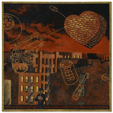 Portrait of Mikey Piñero at Ridge Street and Stanton by Martin Wong - Auction record, sale price, and art valuation. Compare with similar artists and explore comparable artworks.