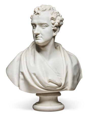 Bust of George Gordon, Lord Byron by Edward Hodges Bailey - Auction record, sale price, and art valuation. Compare with similar artists and explore comparable artworks.