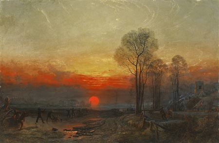 Winter - Sunset: A Slide by Francis Danby - Auction record, sale price, and art valuation. Compare with similar artists and explore comparable artworks.