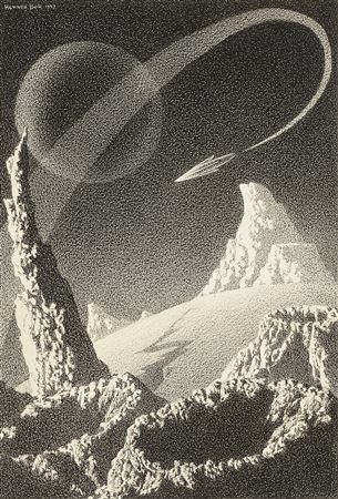 THEN THEY STARTED SENDIN' EM ROUND THE MOON - TAKIN' PICSHERS ALL THE TIME AS THEY FLEW by Hannes Vajn ('Hans") Bok - Auction record, sale price, and art valuation. Compare with similar artists and explore comparable artworks.