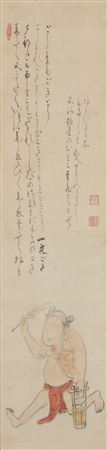 Hotei dressed as Sutasuta bozu