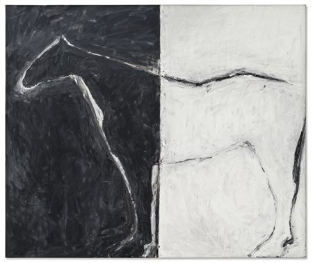 Sample artwork by Susan Charna Rothenberg (1945 - 2020), known for modernist figure painting, horses, fragments, sculpture - View similar artists and auction records