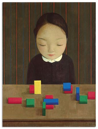 Girl with Toy Bricks