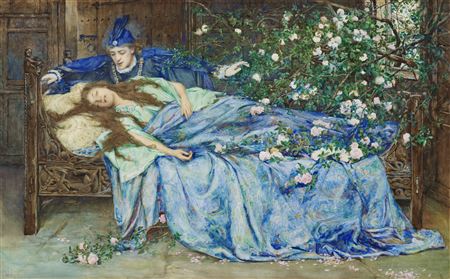 The Sleeping Beauty by Henry Maynell Rheam - Auction record, sale price, and art valuation. Compare with similar artists and explore comparable artworks.
