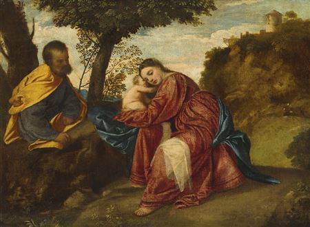 Sample artwork by Tiziano (Vecelli/Vecellio) Titian (c.1488 - 1576), known for renaissance religious figure, landscape, genre and portrait painting - View similar artists and auction records