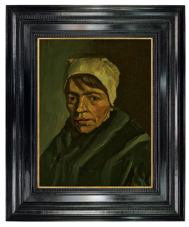 Kop van een vrouw met witte muts (Head of a Woman with White Cap) - Image 3 of 4