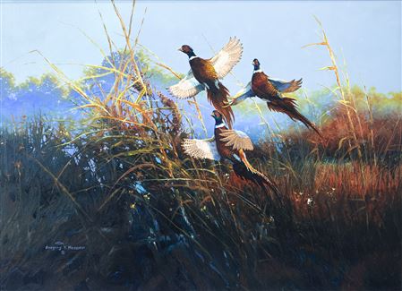Sample artwork by Gregory Messier (Born 1950), known for wildlife painting - View similar artists and auction records