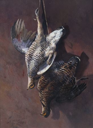 Hanging Sage Grouse Pair