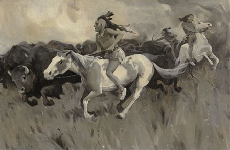 The Buffalo Hunt (ca. 1900)