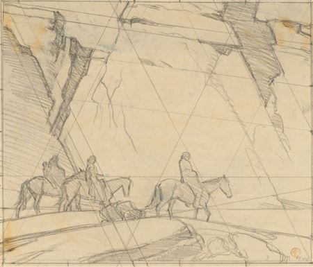 Navajos in a Canyon (1944)
