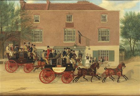 The Birmingham Tally-Ho! walking past Crown Inn, Holloway