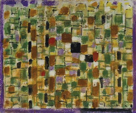 Composition 315 (Violet et vert)