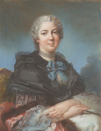 Portrait présumé d'Angélique-Sophie de Hautefort (1703-1789) au châle