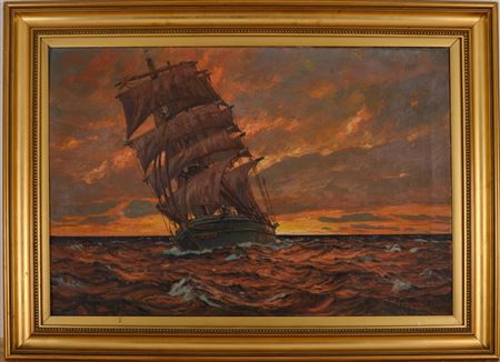 Clipper Ship At Sea