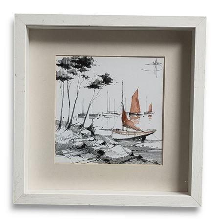 Sailboats near the coast