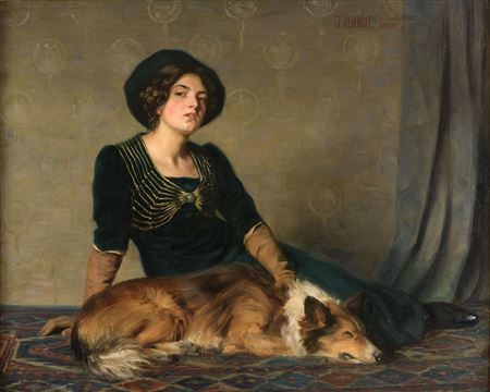 Sample artwork by Johannes Heinrich Mogk (1868 - 1921), known for figure, landscape and portrait painting - View similar artists and auction records