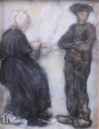 Breton couple by Françoise Petion - Auction record, sale price, and art valuation. Compare with similar artists and explore comparable artworks.