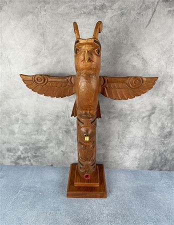 Haida Indian Carved Totem Pole