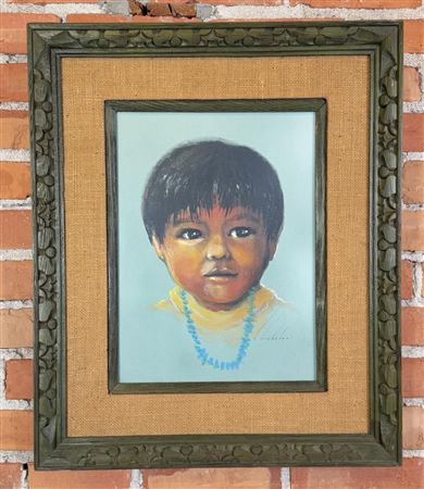Little Bear Pastel Drawing